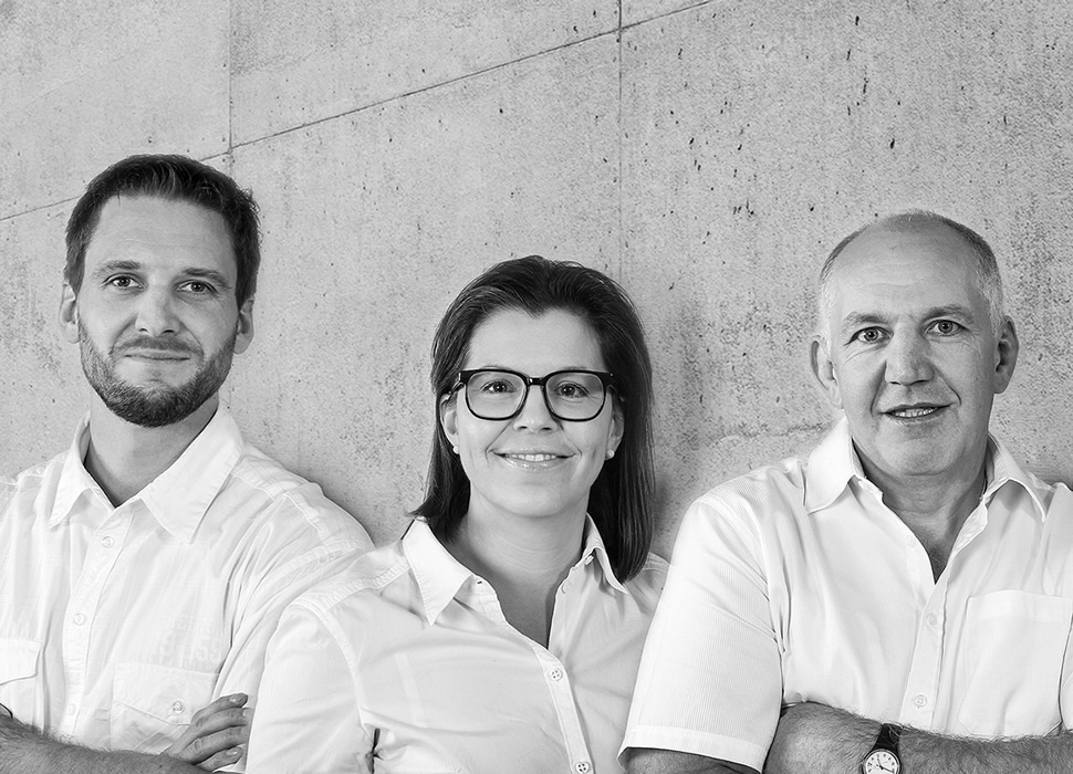 Inhaber e3 - Michael Keel, Nicole Flütsch, Thomas Gosswiler (vlnr)